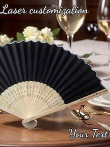 Personalized Wedding Fan Candy, Wholesale Carved Bride Party Favors, Wedding Ceremony Fans, Rustic Style Wedding Candy Fans, Personalized Wedding Candy Fans - Multicolor - View 2