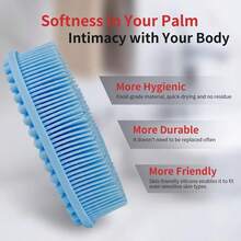 1/2支装硅胶身体去角质刷，男女通用，丝瓜络替代品，柔软硅胶材质，二合一沐浴洗发刷，适合敏感肌肤，可用于背部、淋浴等部位，硅胶去角质清洁刷，硅胶洗发沐浴刷，成人双面摩擦沐浴刷，按摩沐浴刷，浴室清洁工具 - 彩色 - 查看 9