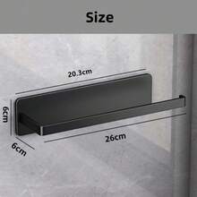 1 pieza Soporte de pared para toallas de papel de cocina, organizador de rollos de papel sin necesidad de perforar, estante para toallas de papel y film transparente de cocina, soporte para rollos de papel, material de acero al carbono, apto para lavavajillas, estante autoadhesivo para envoltorio plástico - Multicolor - Ver 6