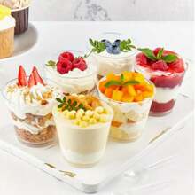 Stackable Dessert Cups, Mousse Cups, Beverage Cups, Ideal For Parties, Events, Gatherings And Catering - Transparent - View 5
