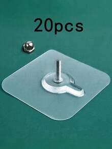 Bộ 6 miếng dán vít không cần đục lỗ, không để lại dấu vết, dùng để gắn khung ảnh, giá treo tường trang trí, móc treo tranh tự dính bằng PVC. - Nhiều màu - Xem 10