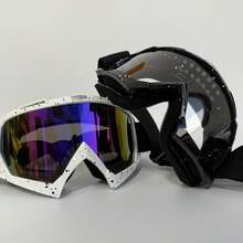 新款防风防尘摩托车护目镜 越野骑行滑雪护目镜 - 彩色 - 查看 4