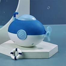 Inflatable Blue Wind-Up Submarine For Baby Bath And Pool - Water Toy With Floating Submarine For Toddlers And Children
