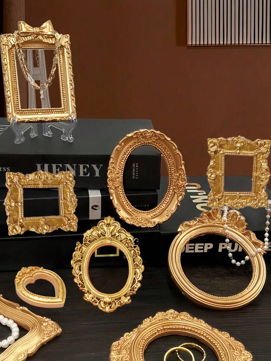 1件/套 复古INS风金色迷你雕像摆件冰箱贴，美甲饰品展示道具，3D立体雕塑贝多芬与大卫装饰