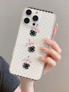 1pc Lace Cherry Polka Dot Pattern Lens Protector Cover Compatible With Samsung, Nothing, Pixel, INFINIX, Apple, Xiaomi Redmi