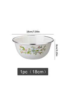 shoxil 1/3pcs Enamel Bowls, Fragrant Enamel Bowls, 14/18/22cm, Dinner Bowls, Rice Bowls, Fruit Plates, Plates, Salad Bowls, Home & Restaurant Use - Bowl - View 12