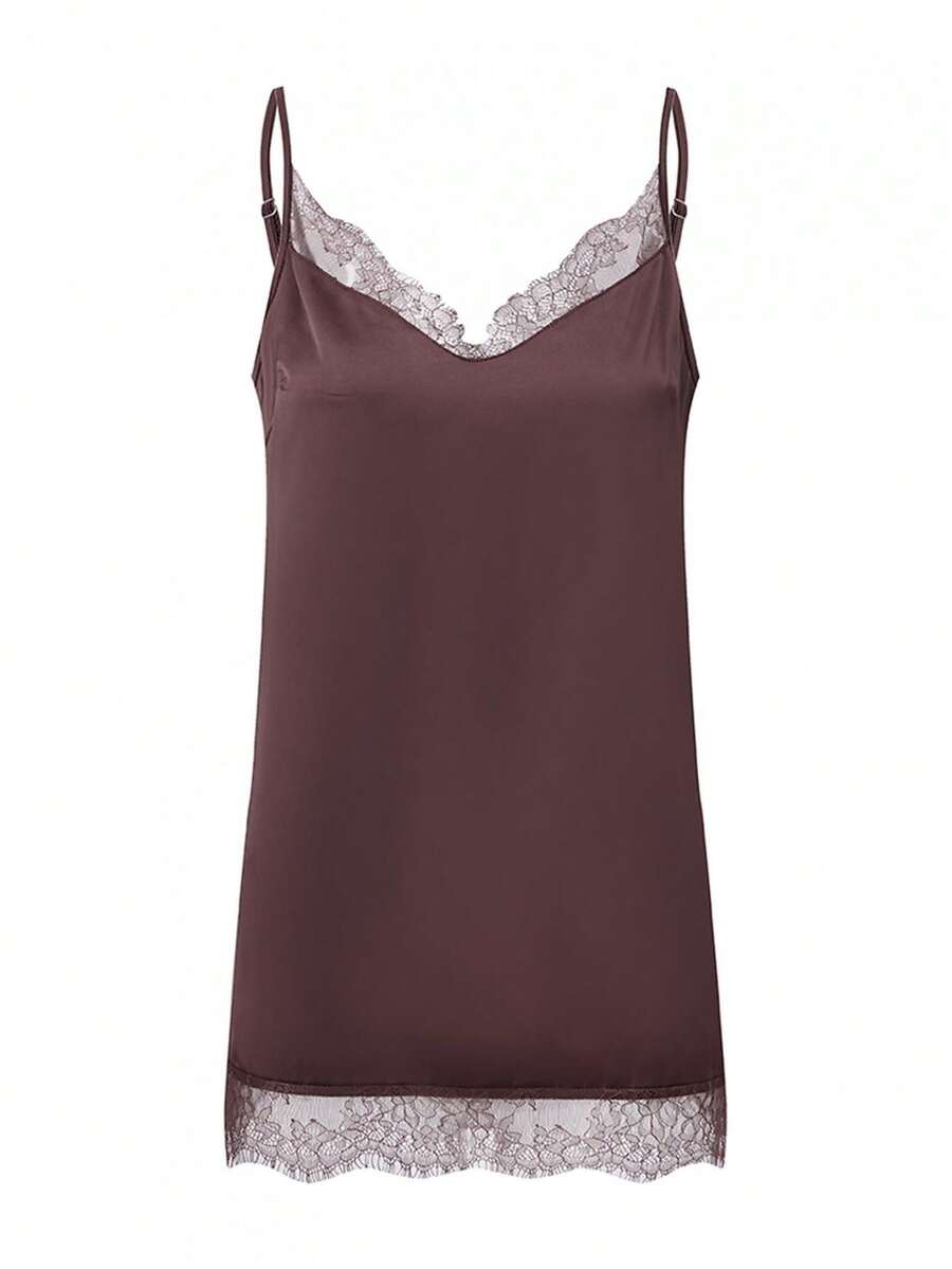 Women Tank Tops & Camis - 棕色 - 查看 1