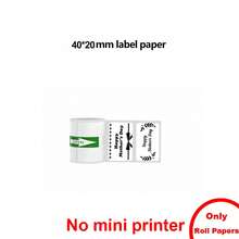 Impressora de Etiquetas Mini Portátil, Impressora de Etiquetas Térmica com 1 Rolo de Papel de Etiqueta de 40-20mm, Impressora de Etiquetas Sem Fio Adequada para Pequenas Empresas, Escritório, Casa, Endereço, Escritório - Multicolorido - Visão 18