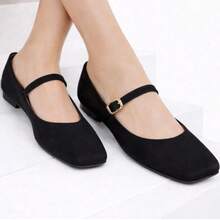 Doll Shoes Women's Vintage Buckle Shoes - 黑色 - 查看 1