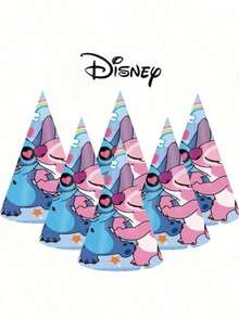 6/12pcs Stitch Cartoon Birthday Hats, Stitch Party Supplies, Suitable For Graduation, Wedding, Party Decorations And Stitch Themed Party (With Strings) - Multicolor - View 3