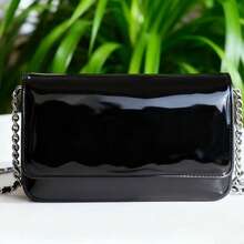 A Single-Shoulder Bag, Box Bag, Square Bag, Chain Bag Suitable For Daily Commuting. With A Lightweight And Simple Design. - Diamond Black - View 1