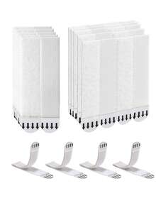 Tiras colgantes de nailon, ganchos sin taladro, soportes para cuadros y decoración de pared, cinta adhesiva invisible, pegatinas de pared adhesivas por ambos lados, colgado de pared sin daños, ideal para organizar y asegurar artículos diarios. Adecuado para decoraciones navideñas, decoración de pared, marcos de fotos, enrutadores, enchufes, alfombras, placas de identificación y talla grande. - Multicolor - Ver 10
