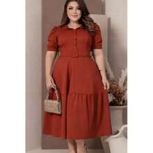 Gode Dress Evangelical Fashion - Naranja Quemada - Ver 4