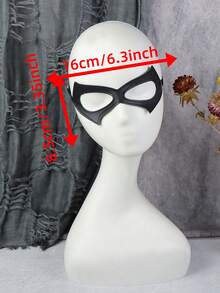 1pc Half Face Cat Eye Costume Mask Woman Black Leather Cat Mask Masquerade Mask For Rave Party Cosplay - Black Style 2 - View 9