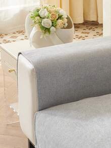 1 件舒适雪尼尔沙发垫套，四季通用沙发座垫，现代简约防滑沙发垫，防尘可水洗沙发套，柔软不褪色，宠物友好，适用于 L 型沙发和 1/2/3/4 座沙发 - 淺灰色 - 查看 9