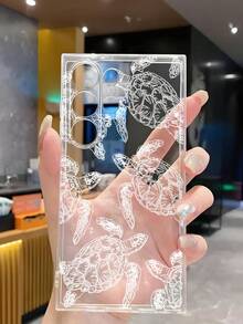 1pc Line Drawing Sea Turtle Phone Case Soft Protective Cover Compatible With Huawei Honor, Redmi, Galaxy A04e/12/A13/A14/A34/A50/A52/A53/A54/S21/S22/S23/S24/S25/S25 Ultra/S25 FE/S26/S26 PLUS/S26 ULTRA/S26 EDGE, 6A/7A/8A, 12T/13T/15T/15T Pro - Clear - View 6