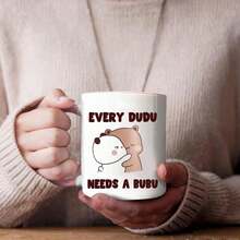 11oz Ceramic Mug With Cute Hugging Bears Design - Adorable Bear Hug Coffee Cup With Heart Shape - Cute Panda And Pet Design - Fun Gift For Boyfriend, Girlfriend Or Best Friend - Dishwasher And Microwave - Multicolor - View 3