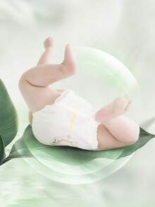 1 Pack Newborn Baby Disposable Diapers, Containing Centella Asiatica To Protect Baby's Skin, Suitable For Boys And Girls, Day And Night Use - Dark Green - View 5