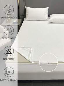 1件装六面防水床垫保护套，防水表面，适用于8英寸厚床垫，适用于双人床、单人床、大号床、厚床垫，透气静音，床垫套，可水洗，低过敏性，优质拉链床垫垫，理想的家居礼品，完美的节日礼物，舒适保暖。 - 白色(床單高20) - 查看 11