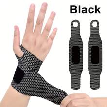 Lightweight Breathable Wrist Braces Wraps For Women & Men | Elastic Adjustable Hand Braces, Wrist Compression Straps And Support, Ideal For Sports, Wrist Care, Daily Use, Office, Exercise, Workout, Basketball, Tennis, Badminton - Multicolor - View 10