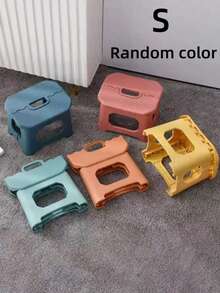 1pc Lightweight Foldable Mini Foot Stool - Sturdy & Durable, Height Adjustable, Ideal For Home, Kitchen, Bathroom, Fishing & Outdoor Adventure - Non-Slip, Easy Storage, Space-Saving