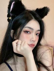 Bộ 3 món gồm băng đô tai mèo giả, phụ kiện đuôi cáo, tai thú, đuôi thú, vòng cổ và kẹp tóc, thích hợp cho nhiều lễ hội và tiệc tùng. - Nhiều màu - Xem 3