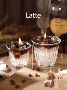 Unique Coffee/Matcha Jelly Candle, Holiday Home Decor, Perfect Gift For Her And Her Bestie, Suitable For Women, Ideal For Living Room/Bedroom Decor, Great For Birthday, Anniversary, Valentine's Day And Wedding, Ideal For New Year Party/Easter/Carnival, Personalized Gift For Men, Candle Holder, Candle Jar, 1pc