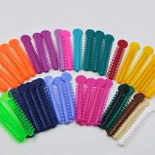 NSKR HPS 1040pcs Of Orthodontic Elastomeric Ligature Ties, Orthodontic O-Rings Braces Rubber Bands Multi-Color - trắng - Xem 2