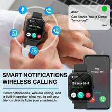 智能手表，无线通话/拨号，多应用提醒，男女通用，运动手表，信息提醒，兼容/安卓系统 - 彩色 - 查看 5