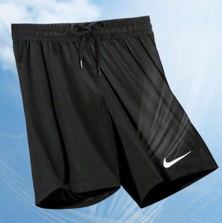 Nike 男褲訓練休閒褲子運動褲梭織速乾短褲 - 黑色 - 查看 1