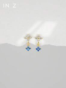 1pc 16G 925 Sterling Silver Double Stone Internally Threaded Lip Stud | Birthstone Cartilage Earring | Low Allergy Gold Ear Cartilage Tragus Stud | Flat Lip Ring | Suitable For Women's Daily Wear - Multicolor - View 8