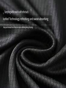 男士短袖运动套装两件套，适合夏季运动、健身、跑步和户外活动 - 超柔软，吸湿排汗，黑色 - 黑色 - 查看 7