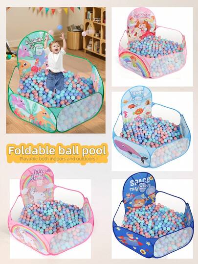 Large Capacity Ball Pit For Kids, Foldable Fabric Home Use, One-Click Storage Game Tent, Parent-Child Interaction, Suitable For Boys & Girls, Kindergarten & Family Party, Easter & Ramadan Party Decor (Balls Not Included)