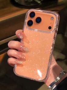 1pc Luxury Glitter Transparent Phone Case, Soft TPU Material, Backside Design, Compatible With IPhone 17 Pro Max/17 Pro/16 Pro Max/16 Pro/16 Plus/15 Pro Max/15 Pro/15 Plus/14 Pro Max/14 Pro/14 Plus/13 Pro Max/13 Pro/12 Pro Max/12 Pro/11 Pro Max/11 Pro/X/Xs/Xr/Xs Max/7G/8G/7 Plus/8 Plus/SE2/SE3/17/17 Air/16/15/14/13/12/11 Pro Max Plus - 款式1(1件) - 查看 1