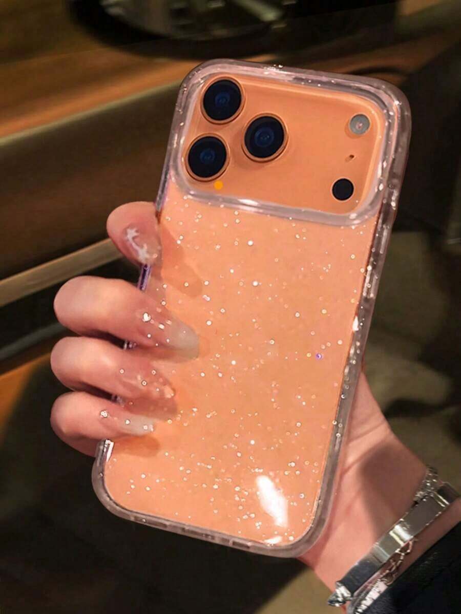 1pc Luxury Glitter Transparent Phone Case, Soft TPU Material, Backside Design, Compatible With IPhone 17 Pro Max/17 Pro/16 Pro Max/16 Pro/16 Plus/15 Pro Max/15 Pro/15 Plus/14 Pro Max/14 Pro/14 Plus/13 Pro Max/13 Pro/12 Pro Max/12 Pro/11 Pro Max/11 Pro/X/Xs/Xr/Xs Max/7G/8G/7 Plus/8 Plus/SE2/SE3/17/17 Air/16/15/14/13/12/11 Pro Max Plus - 款式1(1件) - 查看 1