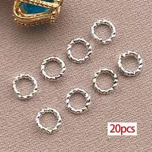 20pcs Twist O Ring Open Jump Rings Real 18K Gold Plated Brass Metal Linking Open Round Circle Connectors Ring For Jewelry Making Bracelet Necklaces DIY Crafts Supplies - Multicolor - View 13