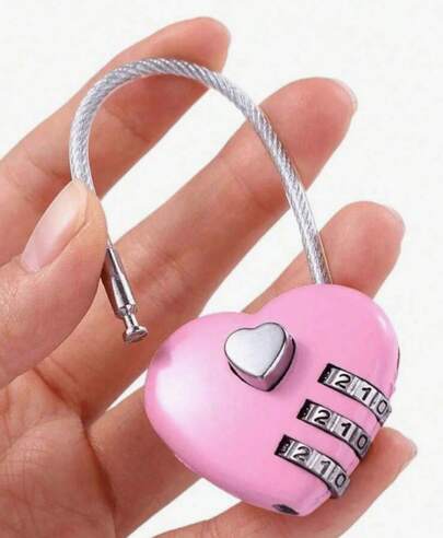 Multi-Functional Heart Lock Suitcase Luggage Travel Backpack Lock For School Gym Locker Sports Locker TSA Set Your Own Combination Luggage Lock TSA Approved Lock For Luggage Backpacks Gym Lockers Travel Essentials Portable For Dorm School Supplies For Travel Backpack Travel Bag Luggage Suitcase Travel Gear Gym Equipment DDJ8