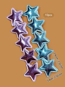 10pcs Colorful Star Hair Clips, Cute Girls Hair Accessories, Suitable For Daily Use - Multicolor - View 2