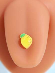 1 chiếc khuyên lưỡi bằng thép không gỉ thiết kế hình bánh trái cây dễ thương và sáng tạo, thích hợp để đeo hàng ngày, đi làm, dự lễ hội và tiệc tùng, trang sức cơ thể dành cho nữ. - Nhiều màu - Xem 14