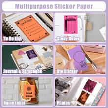 Self-Adhesive Thermal Sticker Paper, 53x28mm Mini Printer Paper, Compatible With Most Mini Thermal Printer HD Printing For Receipt Printers Instant Camera - Multicolor - View 7