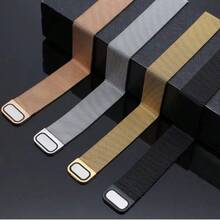 Milanese Loop Strap For Huawei Watch Fit 3/4/4Pro, Stainless Steel Bracelet Strap, Magnetic Strap Accessories For Huawei Watch Series Fit4 4Pro, Fashion Accessories For Male And Female Students - Silver - View 10