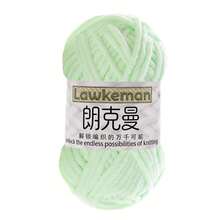 Lawkeman 1包/50克超柔软毛绒雪尼尔粗线，适用于钩编和棒编，约50克/包，蓬松柔软，适合手工编织毯子/工艺品/帽子/鞋子/袜子等，粗涤纶柔软针织钩编线 - 彩色 - 查看 30