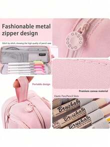 Capybara Fashion Large Pencil Case ,High Capacity Holder Box Storage Bag ,Large Capacity Multi-Layer Pen Bag,Desk Organizer Marker Pouch Pen For Middle School Office College Adult Girl And Boy(Multiple Colors Available),Back To School Supplies Essentials Office Supplies Valentine's Day Gifts - Multicolor - View 4