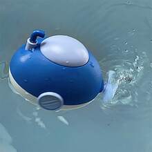 Inflatable Blue Wind-Up Submarine For Baby Bath And Pool - Water Toy With Floating Submarine For Toddlers And Children