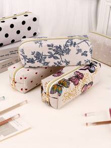 这款简约亚麻笔袋容量大，可重复使用，并有多种颜色和款式可供选择。适合学校和办公室使用，可用作多功能收纳包、旅行通勤包和化妆包，是青少年学习和办公用品的理想之选。 - 彩色 - 查看 7