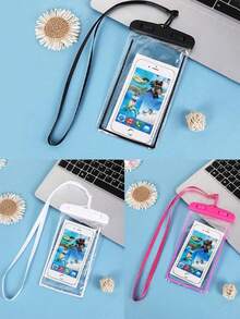 1/3/5pcs Waterproof Bag, Universal Waterproof Phone Pouch, Air Cushion Waterproof Phone Case, Waterproof Phone Pouch For Swimming & Beach, Suitable For Smartphones, Phone Charm, Phone Accessories, Airplane Accessories, Travel Accessories, International Travel, Summer Camping, Tech Accessories, Gym Phone Accessories, Travel Essentials - Multicolor - View 15
