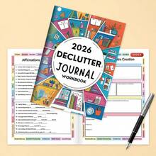2026 DECLUTTER JOURNAL Workbook, 60 Pages Organizing Diary Planner, Minimalist Life Planning Book, Bedroom & Kitchen Storage Checklist