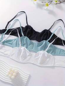 3pcs/Set Wireless Minimalist Bras For Busty Women - Multicolor - View 4