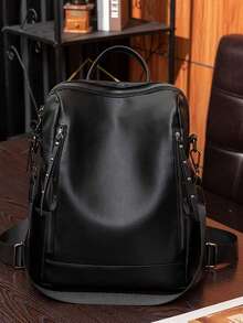 Women's Backpack, Convertible Shoulder Bag And Handbag, Waterproof Soft PU Travel Backpack With Multiple Pockets, Stylish Large Capacity Daily Backpack Suitable For Daily Use, Work, Shopping And Travel, Suitable For IPad, Mobile Phone, Cosmetics And Umbrella, Durable Metal Hardware And Adjustable Watch Strap, Ideal Gift For Fashionable Women. - Multicolor - View 11