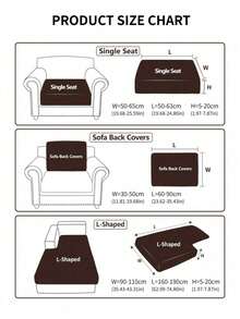 1pc Printed Stretch Sofa Seat Cushion Cover, L-Shaped Sofa Cover, Separate Sofa Back Cushion Cover, Furniture Protector, Stretch Sofa Seat Pad Cover - Light Grey - View 3